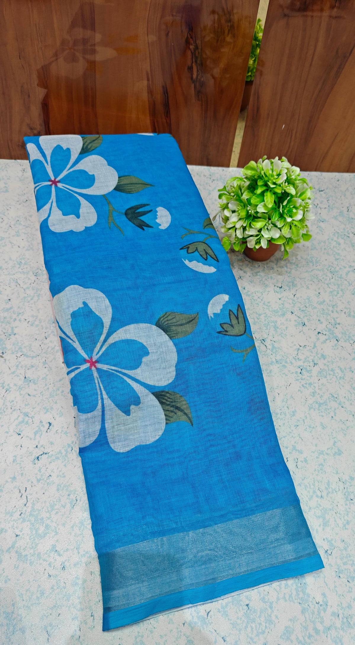 Linen Cotton Saree L01