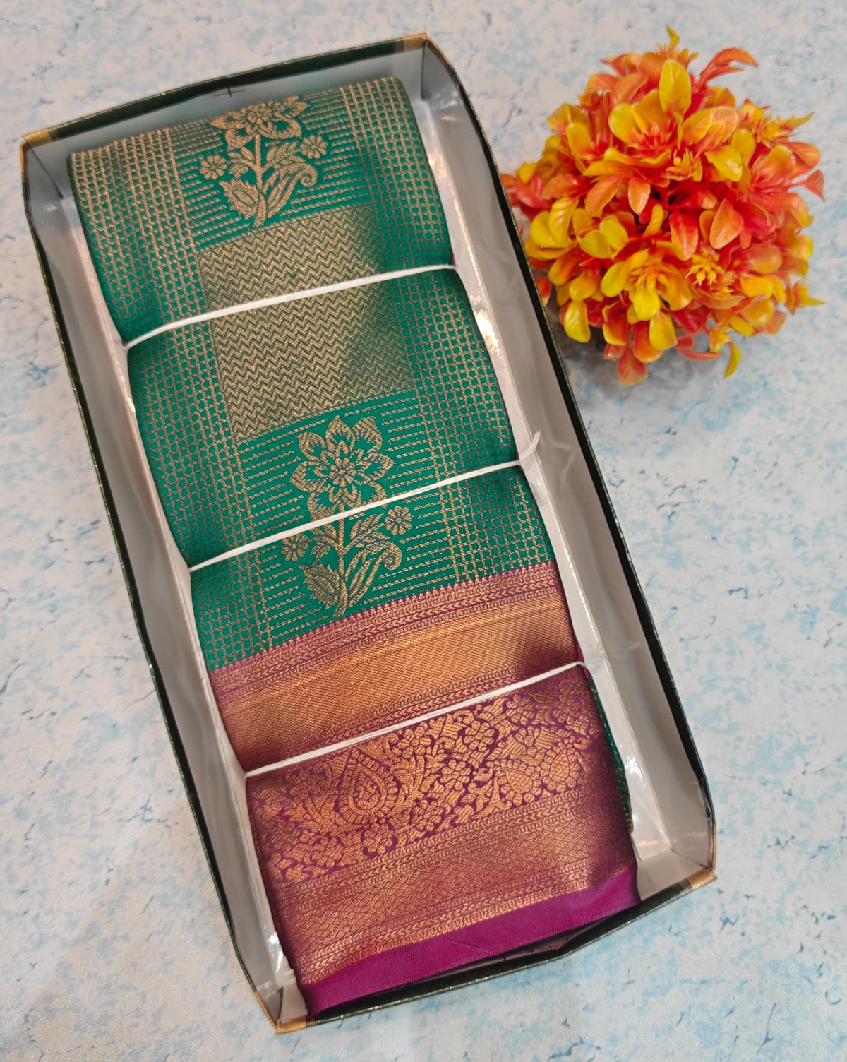 Bridal Soft Checked Silk BSCC6
