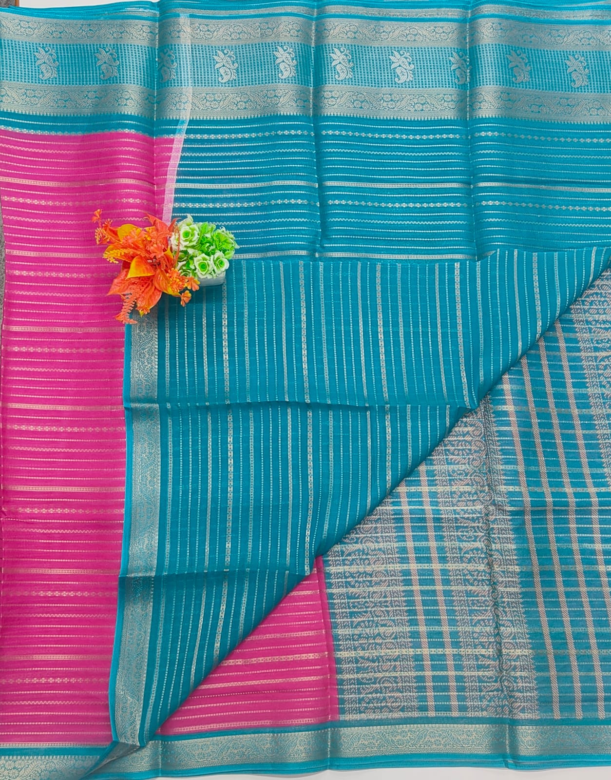 Marshmallow silk saree TSS01