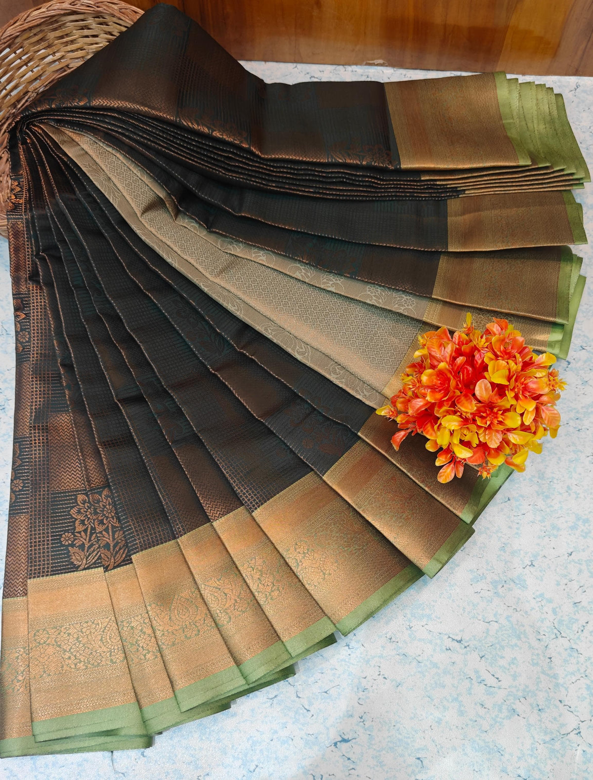 Bridal Soft Checked Silk BSCC14