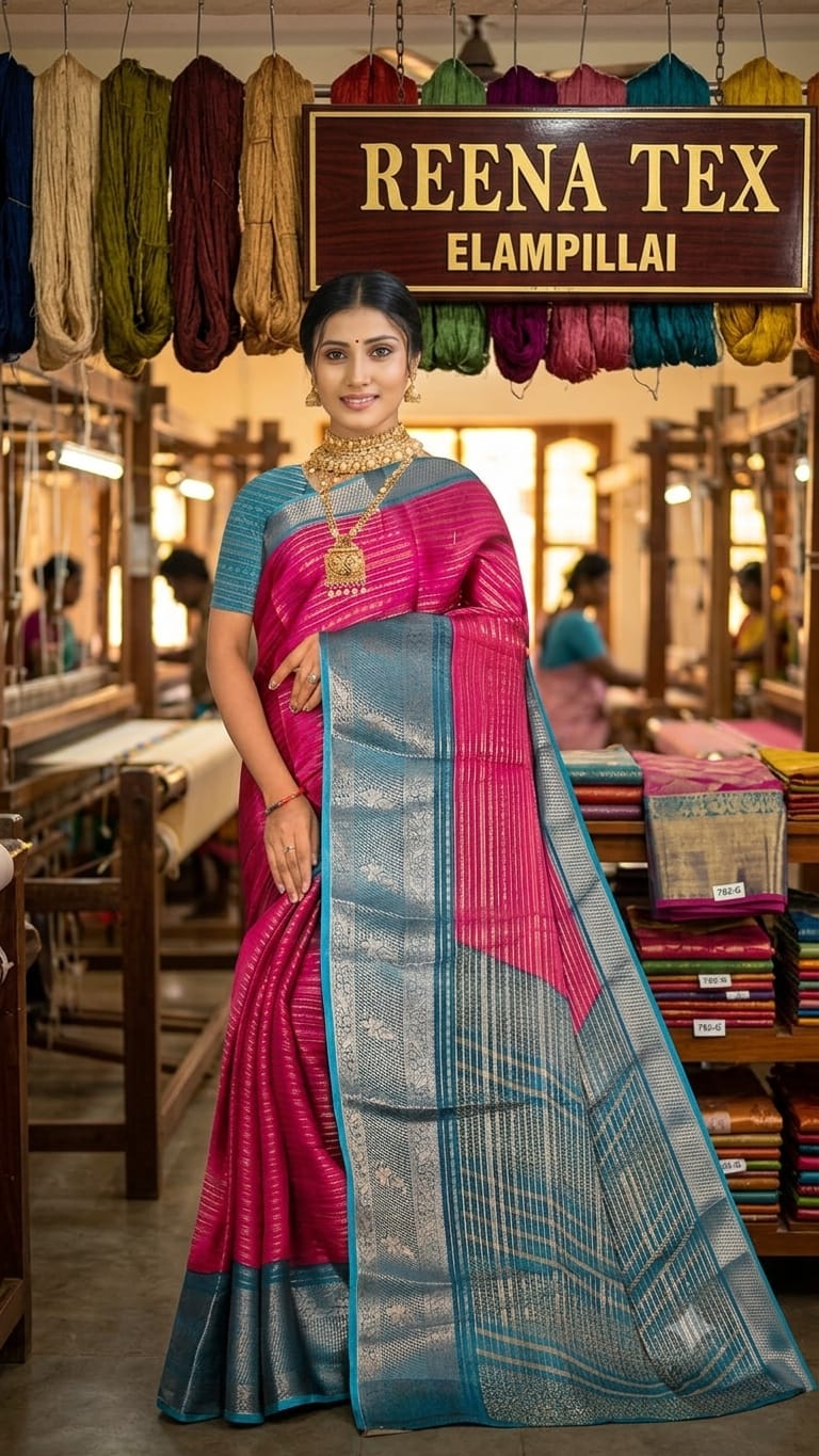 Marshmallow silk saree TSS01