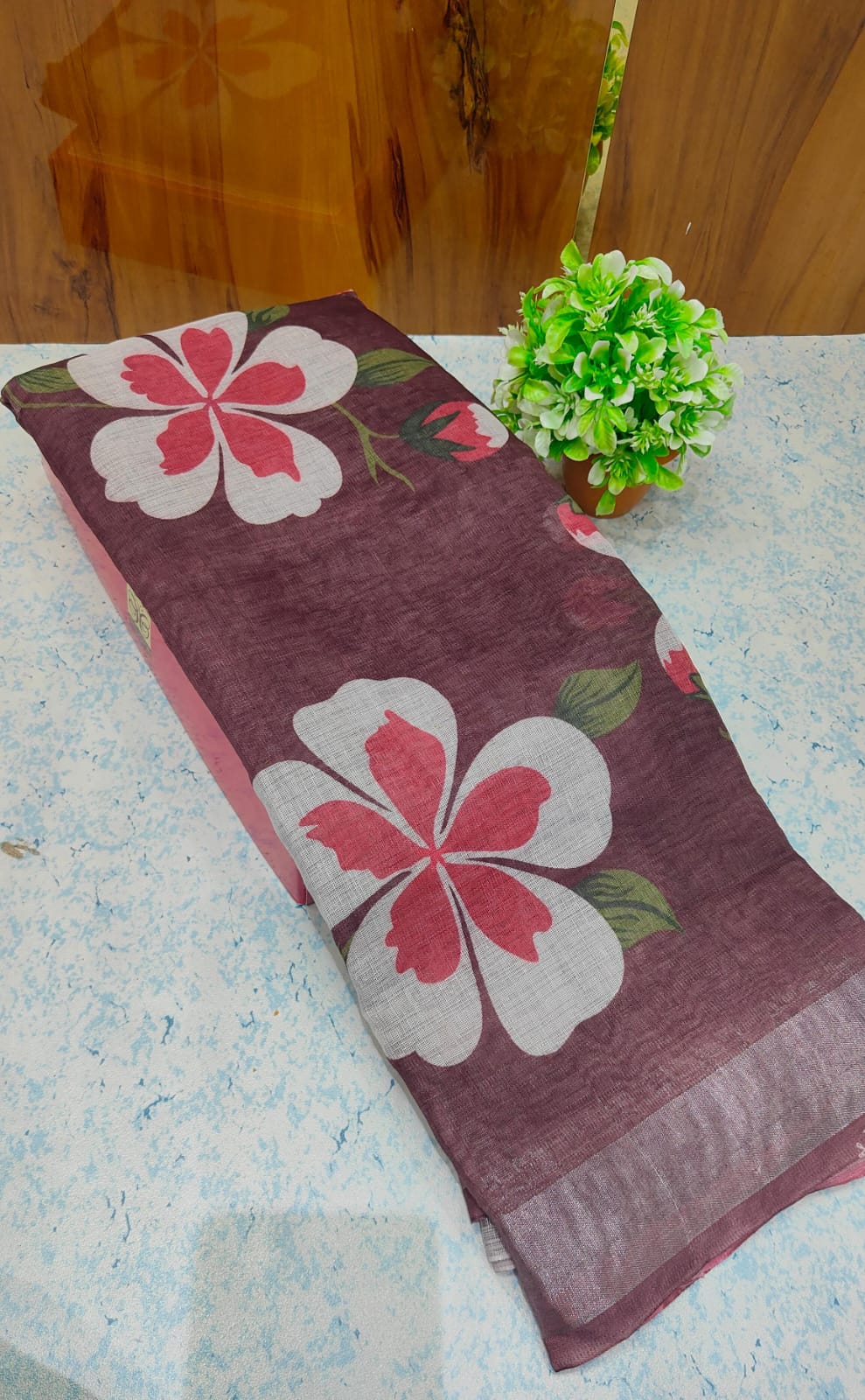 Linen Cotton Saree L08