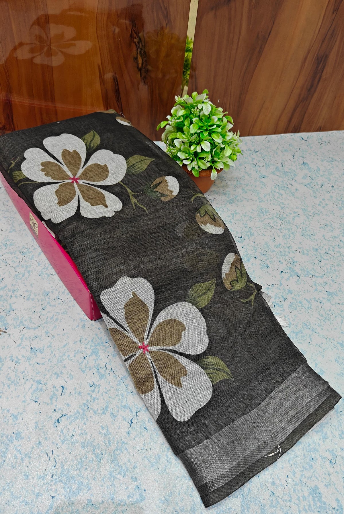 Linen Cotton Saree L02