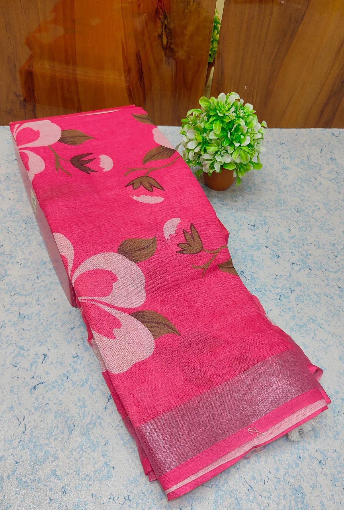 Linen Cotton Saree L07