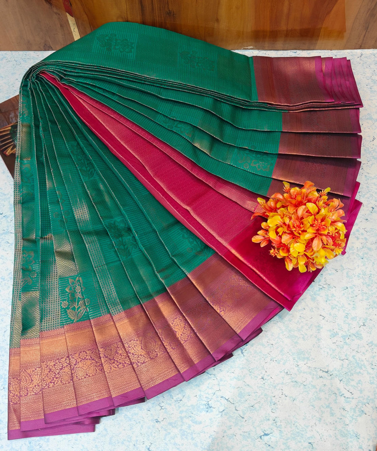Bridal Soft Checked Silk BSCC6