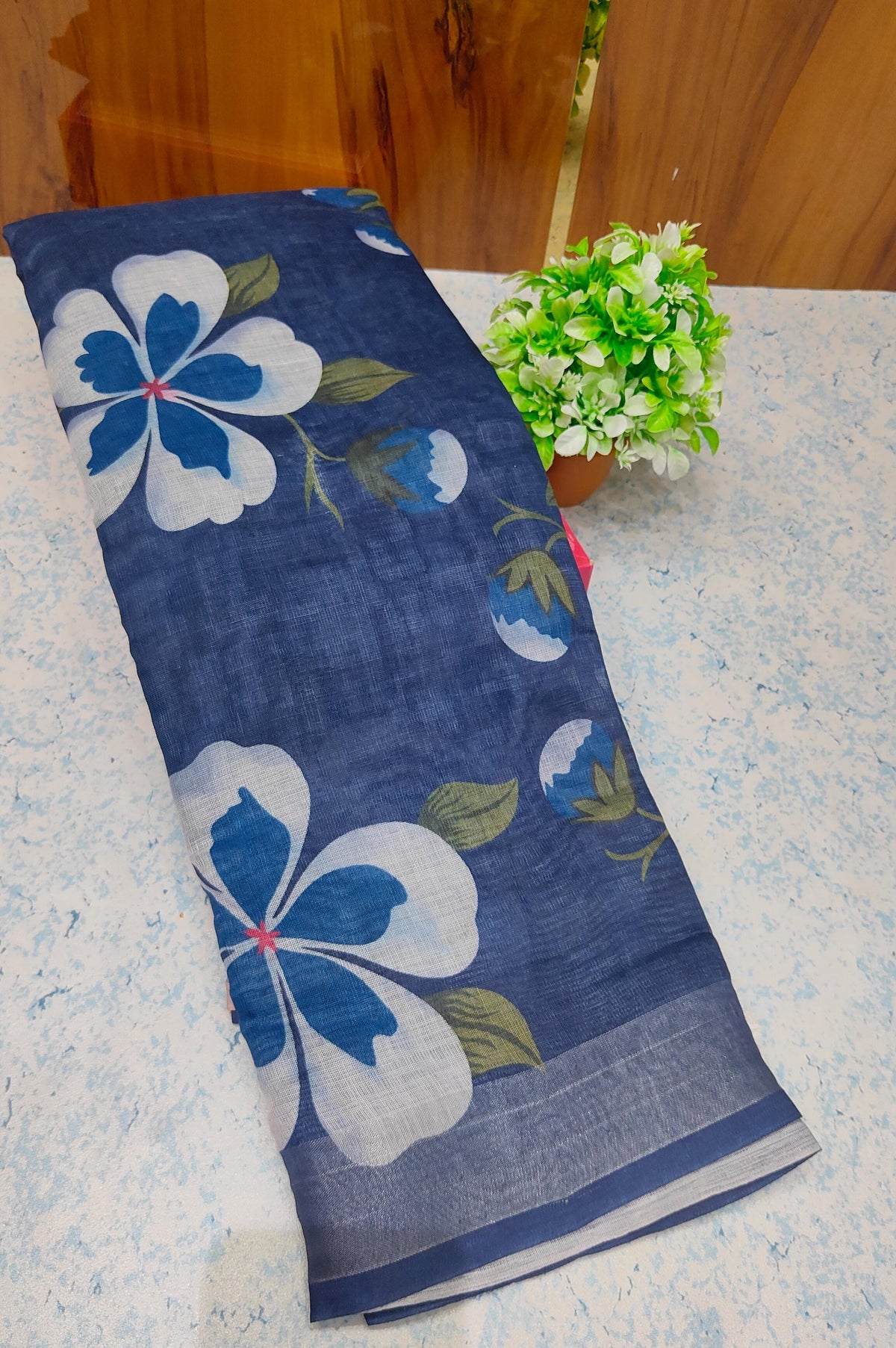 Linen Cotton Saree L06