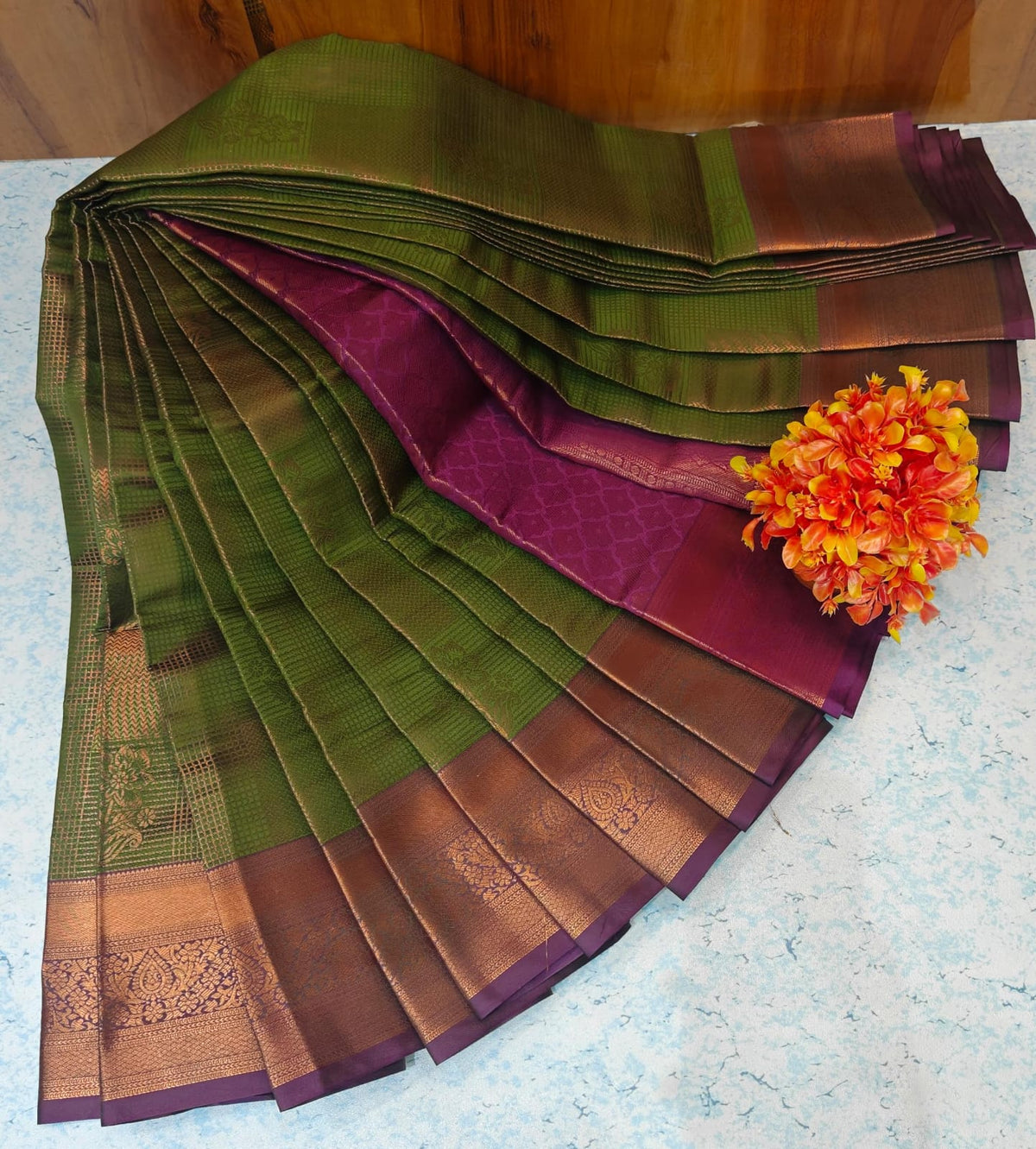 Bridal Soft Checked Silk BSCC8