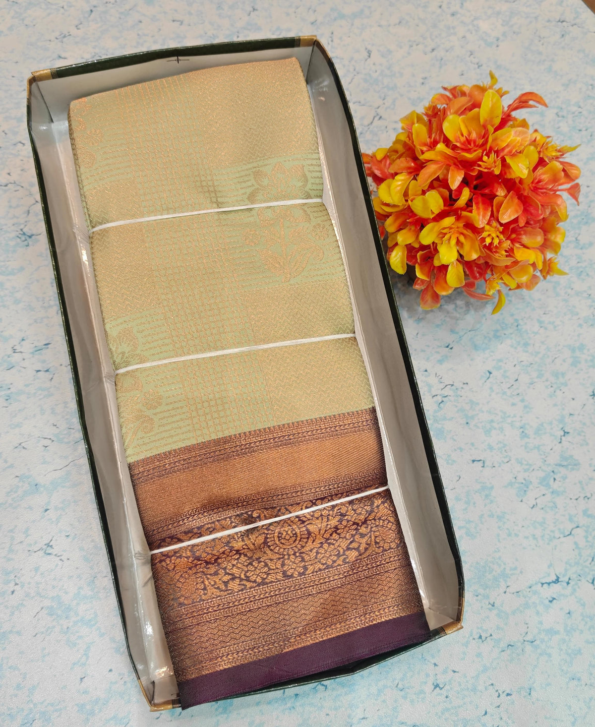Bridal Soft Checked Silk BSCC3