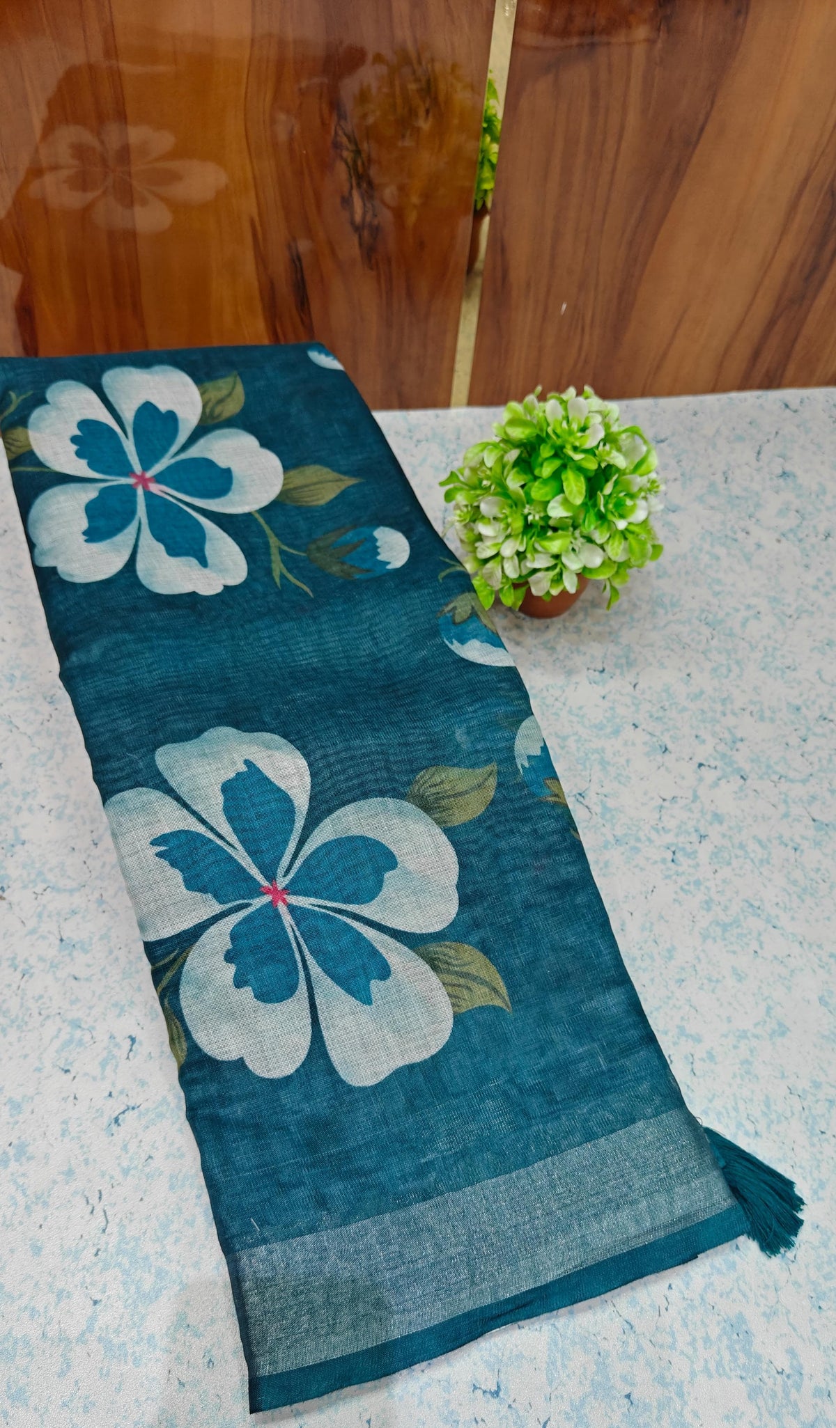 Linen Cotton Saree L01