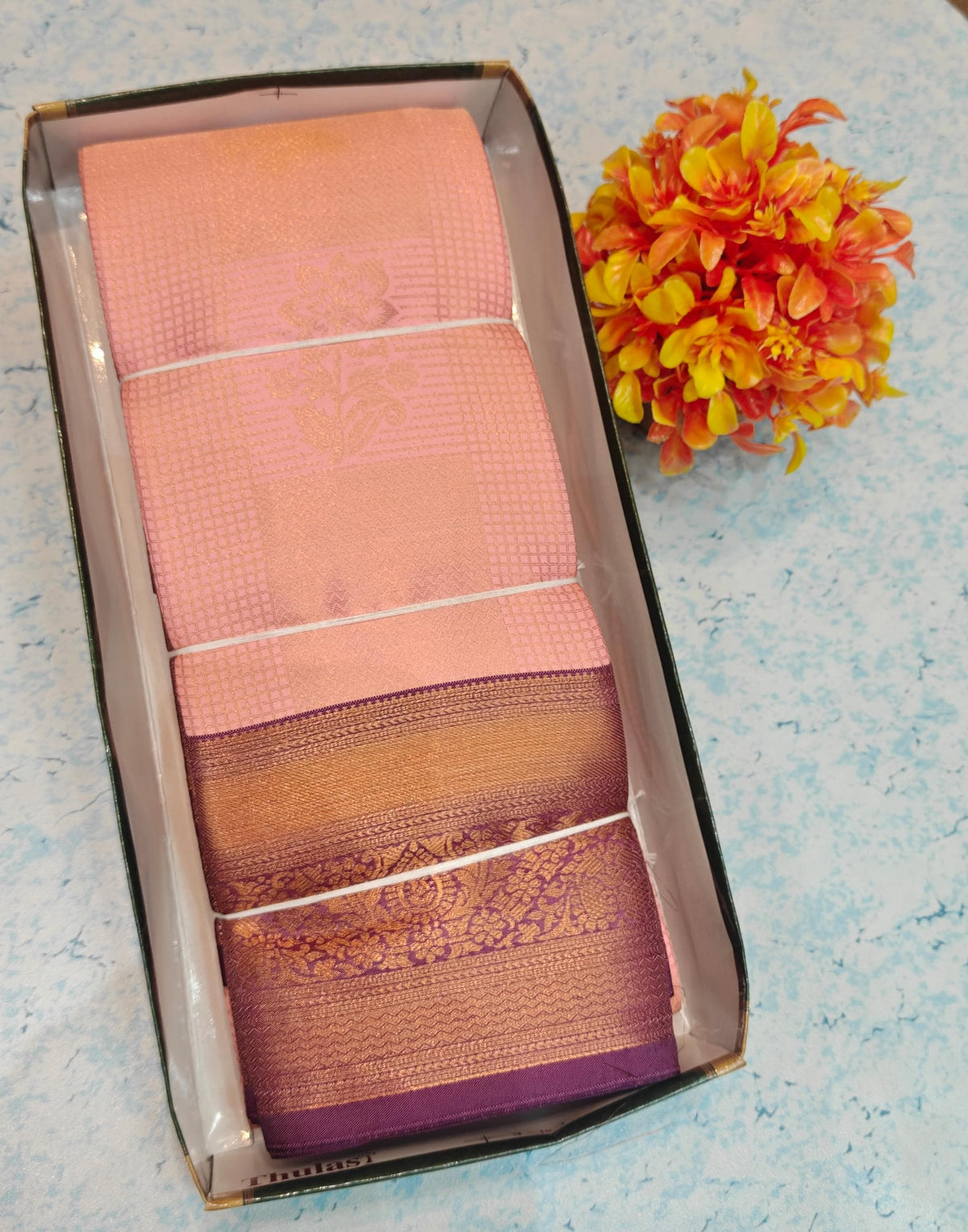Bridal Soft Checked Silk BSCC10