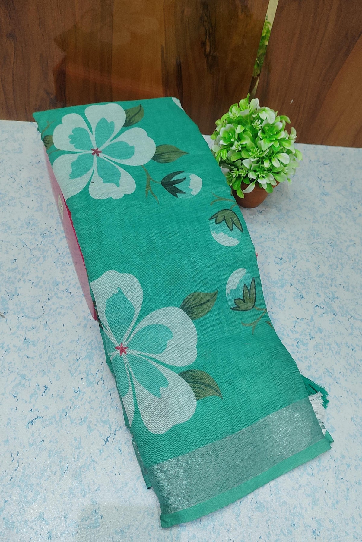 Linen Cotton Saree L04