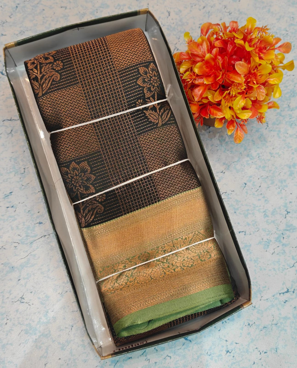 Bridal Soft Checked Silk BSCC14