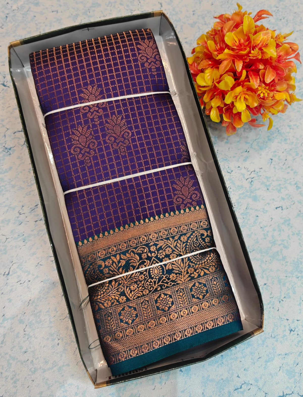 Bridal Soft Checked Silk BSCC9