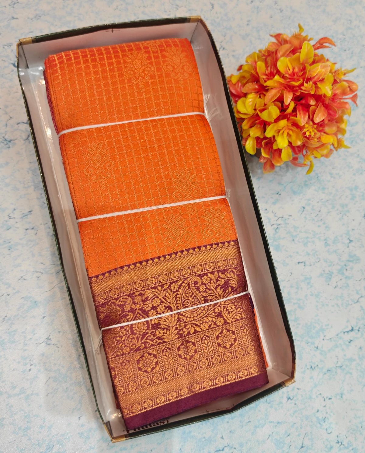 Bridal Soft Checked Silk BSCC5